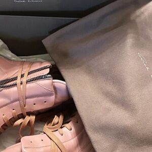 Rick Owens Pink Geobasket Sneakers